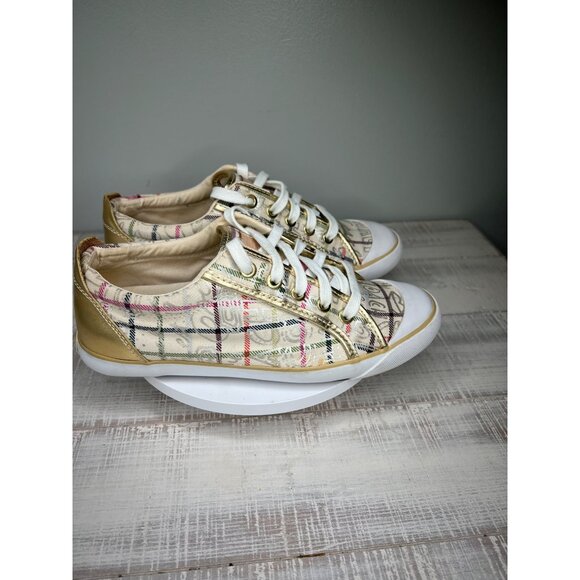 Coach Womens Barrett Tattersall Sneakers Plaid Canvas Size 8B - Picture 13 of 14
